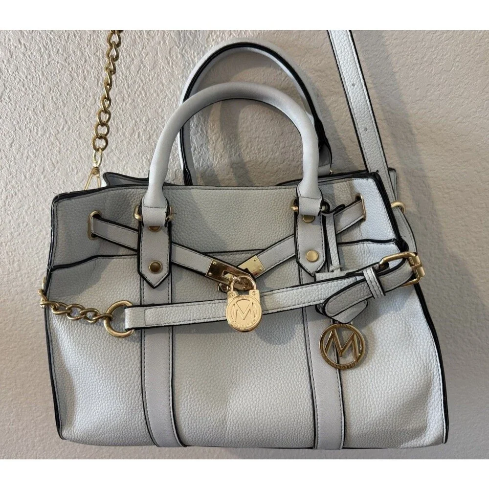 MKF Collection Christine Solid Women Satchel Handbag By Mia K. Mother Day Gift